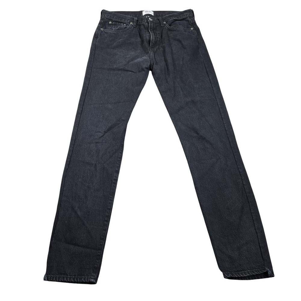 AGOLDE Curtis Jeans Womens 28 Black Charcoal Wash High Rise Slim Denim 30x30.5